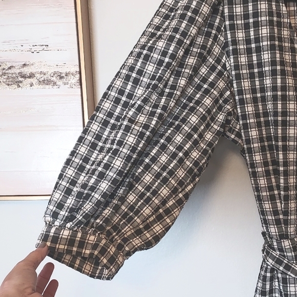 COPY - a new day Puff Sleeve Plaid Dress - Picture 7 of 12